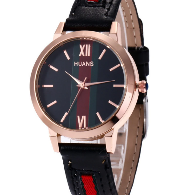 Женские часы с ремешком из искусственной кожи модные и простые, с чешуей из розового золота и персонализированными кварцевыми часами для женщин Reloj Mujer