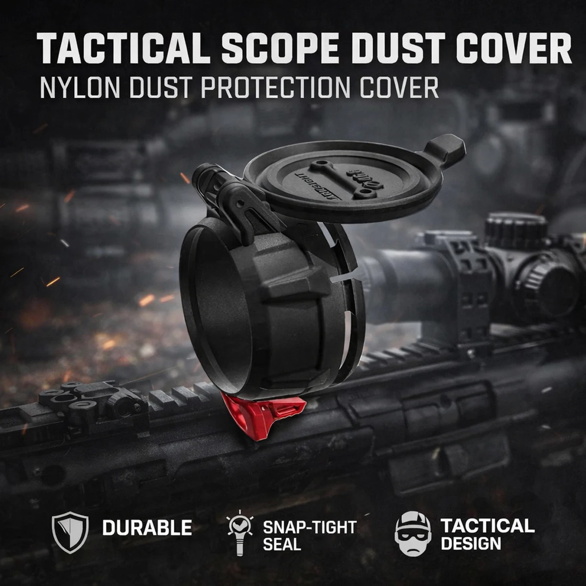 Sintered Magnetic Tactical Scope Cover Killflash Mesh Flip Up Lens Cap Objective Eyepiece Dust Protector for Airsoft Riflescopes