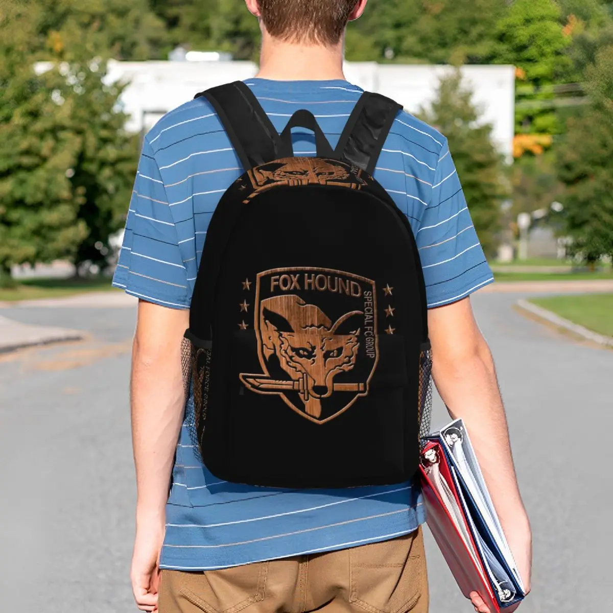 Foxhound Special Forces Group Metal Gear Solid Backpack Student BookBag Boys Girls School Bag Laptop Shoulder Bags
