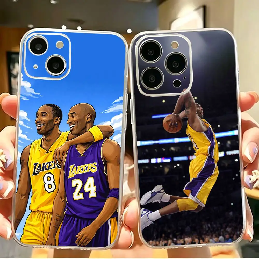 

Handsome Kobe Bryant Phone Case For iPhone 17 16 15 14 13 12 11 Mini Pro Max Plus Transparent Shockproof Cover