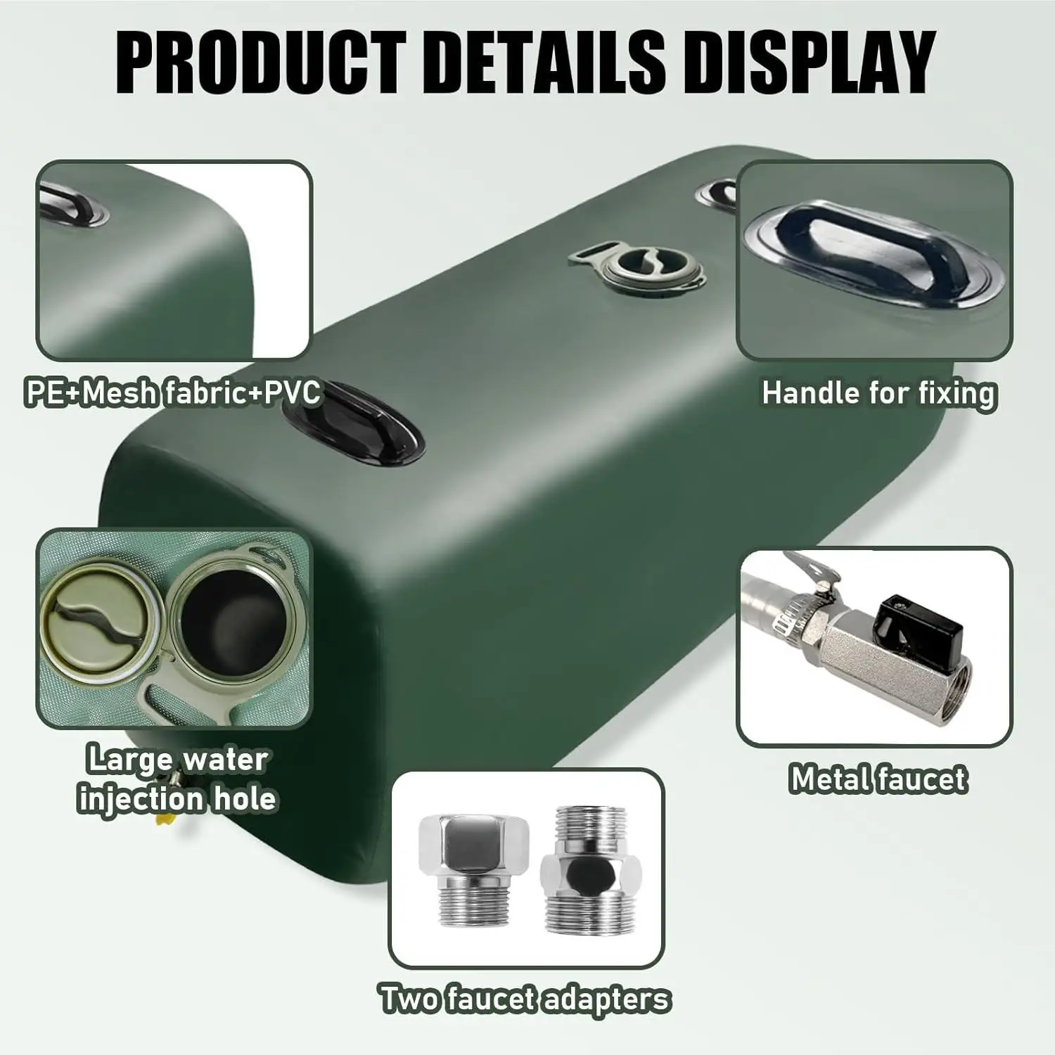 Drinking Water Storage Container,25Gallon Portable Water Storage Bladder,RV Foldable Water Tank,Can Be Used For Storing Drinking