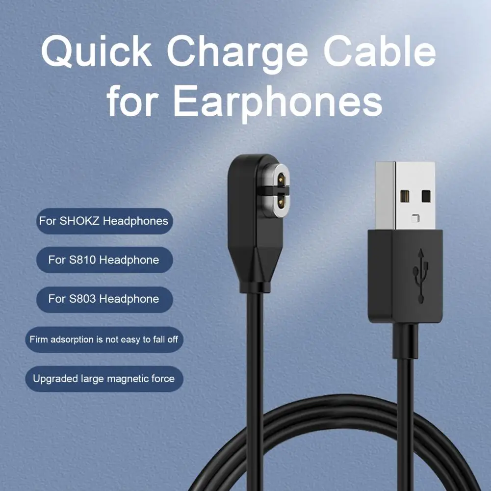 Quick Charging Cable for Earphones Magnetic Charging Cable for Headphones Magnetic Charging Cable for Aftershokz Bone Conduction