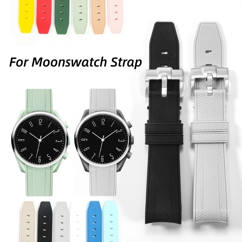 

Ремешок силиконовый для часов Omega x Swatch Moonswatch, мягкий водонепроницаемый спортивный браслет для мужчин и женщин, с изогнутым концом и дуговым интерфейсом, 20 мм