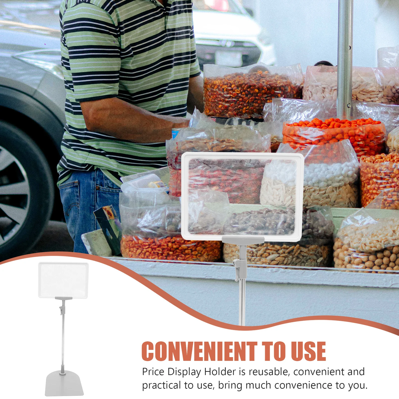 

Держатель для ценника A5, пластиковая подставка для ценника из нержавеющей стали для супермаркета, магазина, магазина, фруктов, овощей, вывеска