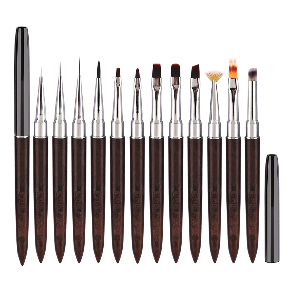 Großhandel Nail Art Pinsel Set Nagel Liner Pinsel Nagel Malerei Stift Acryl UV Gel Pinsel Kristall Maniküre Werkzeug Nagel Pinsel