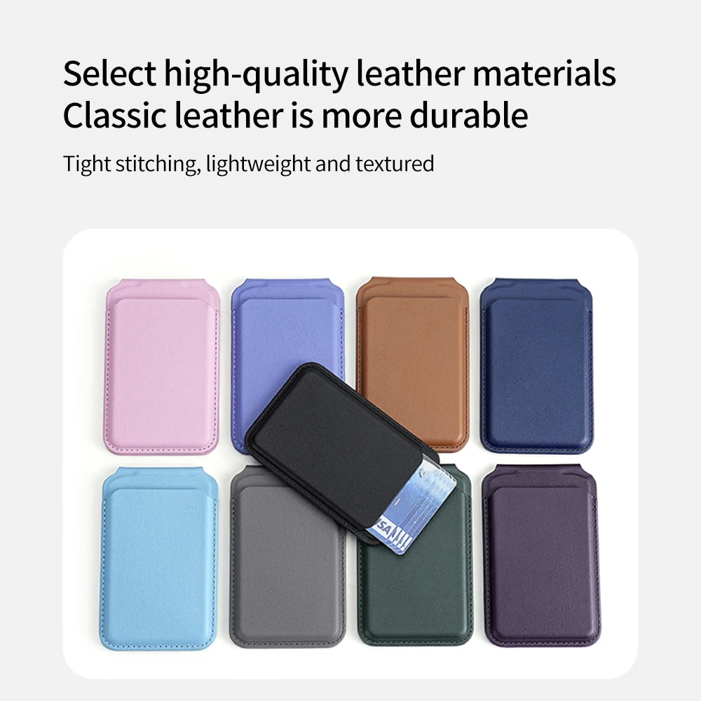 

Роскошный кожаный магнитный чехол-бумажник Magsafe для iPhone 17, 16, 15 Pro Max, Samsung, Xiaomi, Huawei, держатель для карт, чехол для телефона