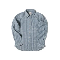 Red Tornado Retro Candy Stripes Work Shirt Men's Daily Casual L/S Shirt Amekaji