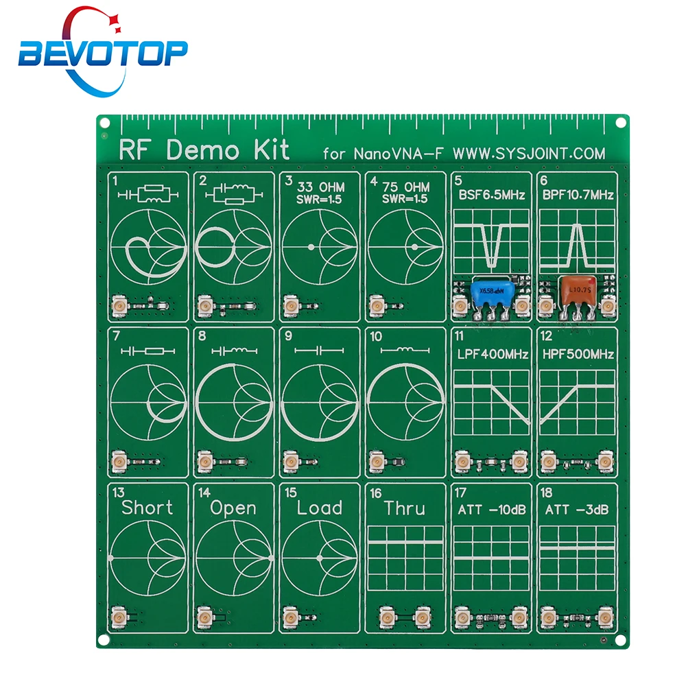 RF Demo Kit for NanoVNA VNA RF Test Board Vector Network Test Filter / Attenuator Network Analyzers Electrical Instruments