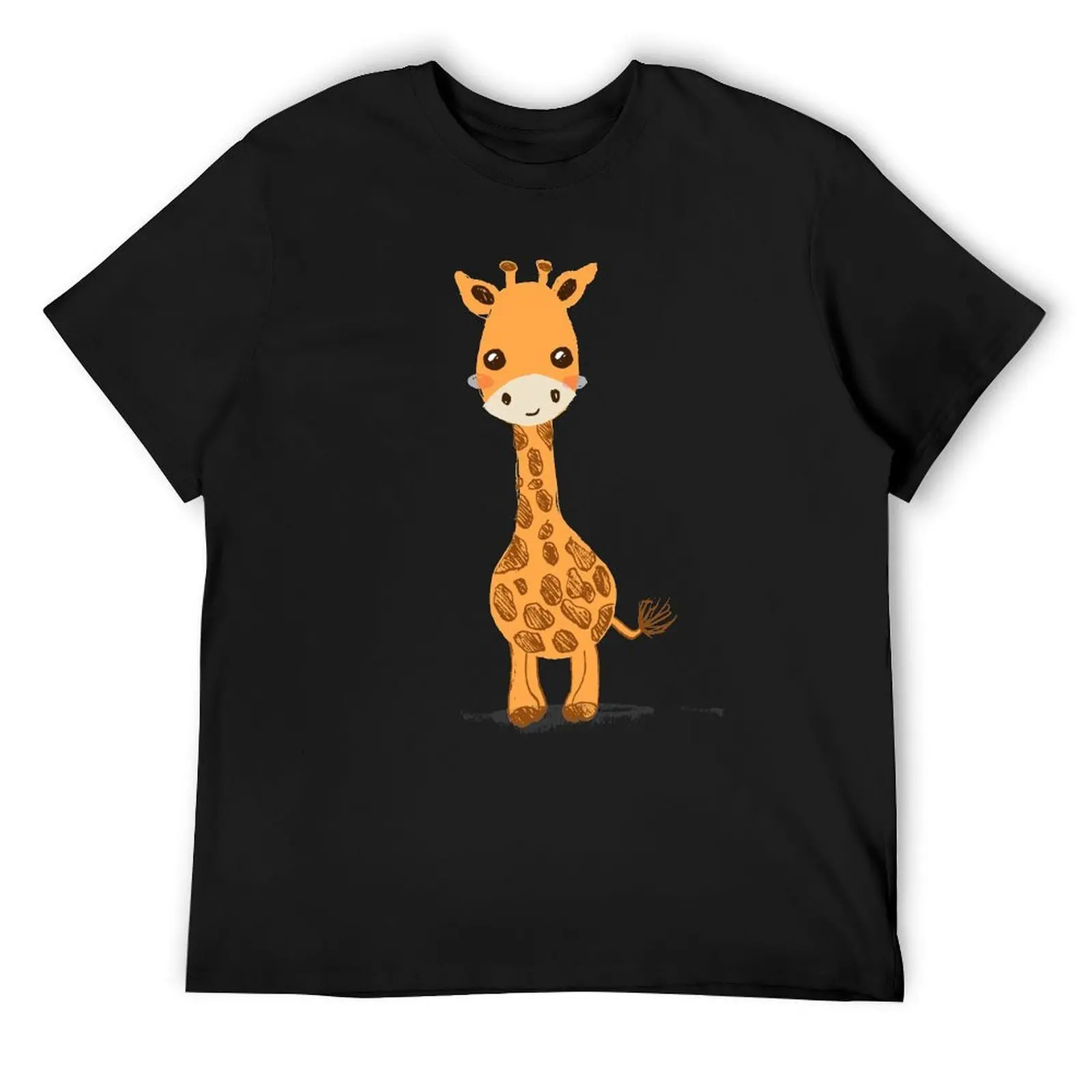 

Hand drawn cute giraffe T-Shirt designer shirts quick drying hippie clothes Men's t shirts