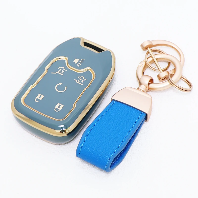 Keyless Shell Fob For Chevrolet Silverado GMC Sierra 1500 2500HD 3500HD Terrain Acadia 6 Button TPU Remote Car Key Case Cover view 6