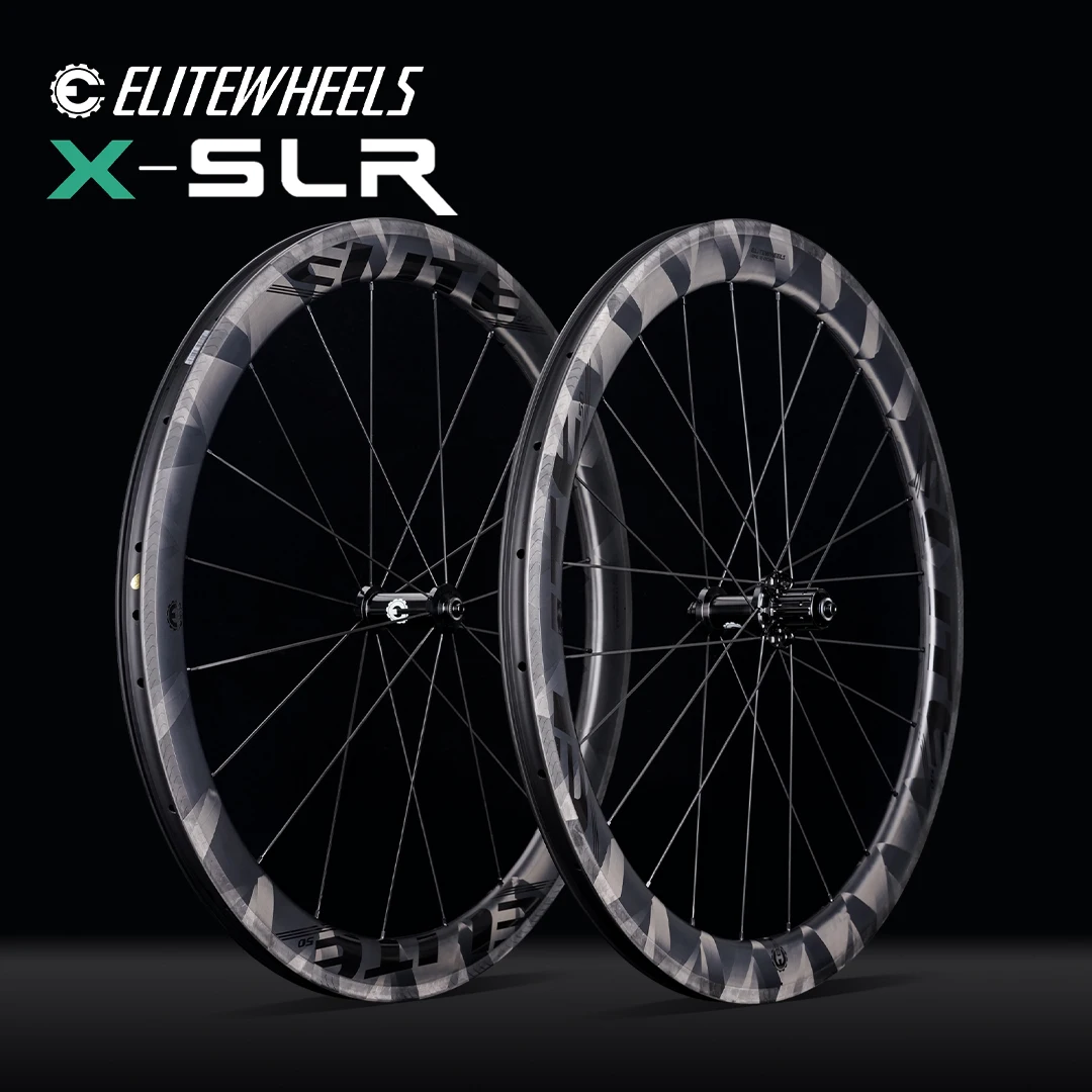 

ELITEWHEELS SLR Road Bike Carbon Wheelset Ratchet System 36T Hub X WEAVE Finish Aero A1 Brake Surface Tubeless 40 50 60mm