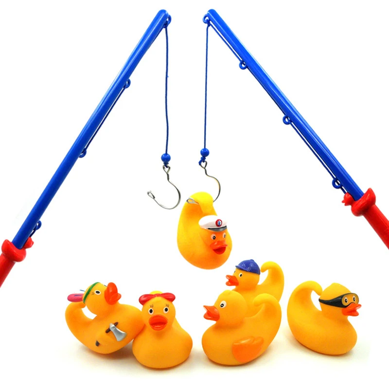 

Children's Playing Water Duckling Fishing Duckling Parent-child interactive Toys Game Kids Fish Baby Bath Toys Outdoor Toys