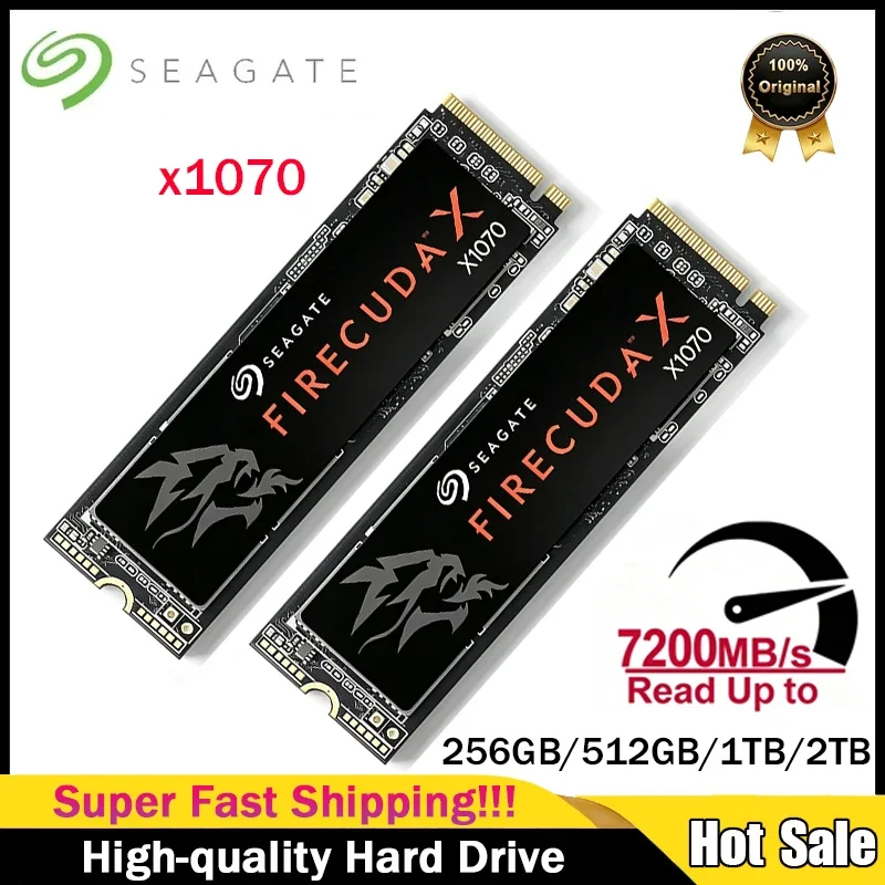 

FireCuda X1070 Series PCIe4 NVMe M2 SSD 1TB 2TB 4TB High Performance Internal Game Storage Disk For Seagate