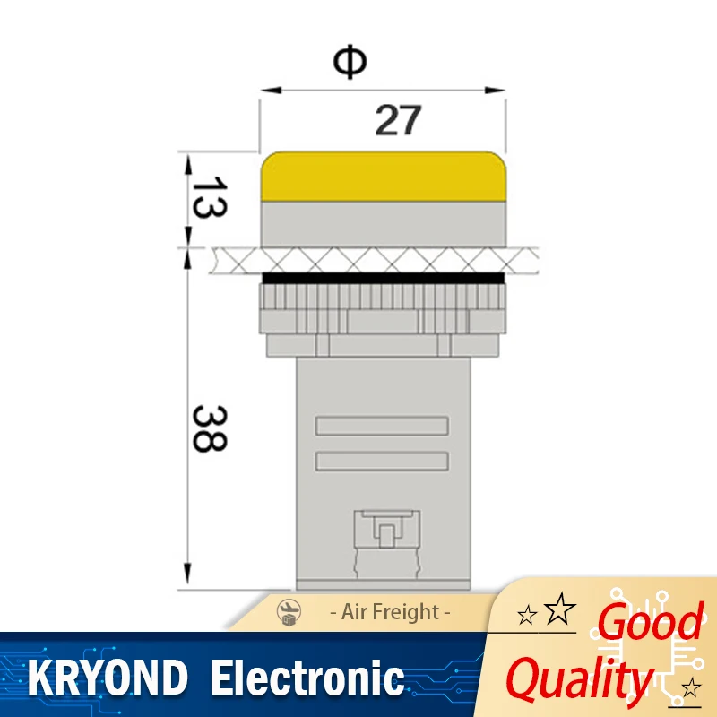 1PCS 12V 24V 110V 220V 380V 22mm Panel Mount LED Power Indicator Pilot Signal Light Lamp