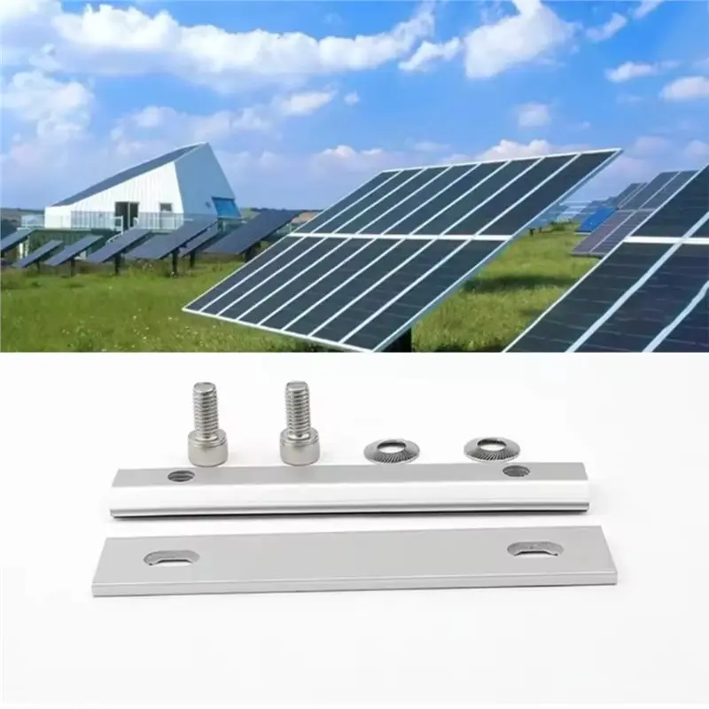 A09R! Aluminum Mount Rail For Connector 4PCS 15Cm For Solar Panel, Photovoltaic Support, For Connect And Fix