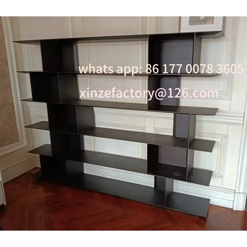 

Customizable minimalist Nordic bookcase floor-to-ceiling display cabinetModern simple bookcase bookshelf Italian