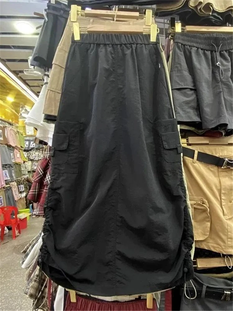 plus Size 300 Pou American Casual Workwear  Dr Women Summer Loose Design High Waist A-Line Skirt Commute Korean Sle