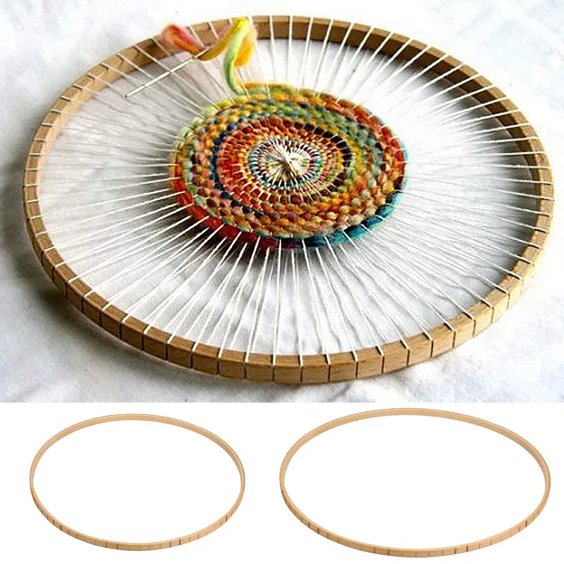 1Pcs Round Beech Wooden Knitting Loom Weaving Tools for Home Handmade Wall Hangings Household DIY Craft Tool Knitting Machine