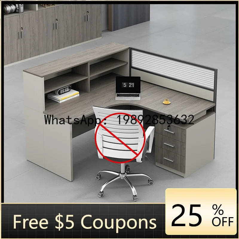 

Z5 Innovative Employee Desk Staff Office Desk and Chair Set Simple Modern 4/6 Person Booth