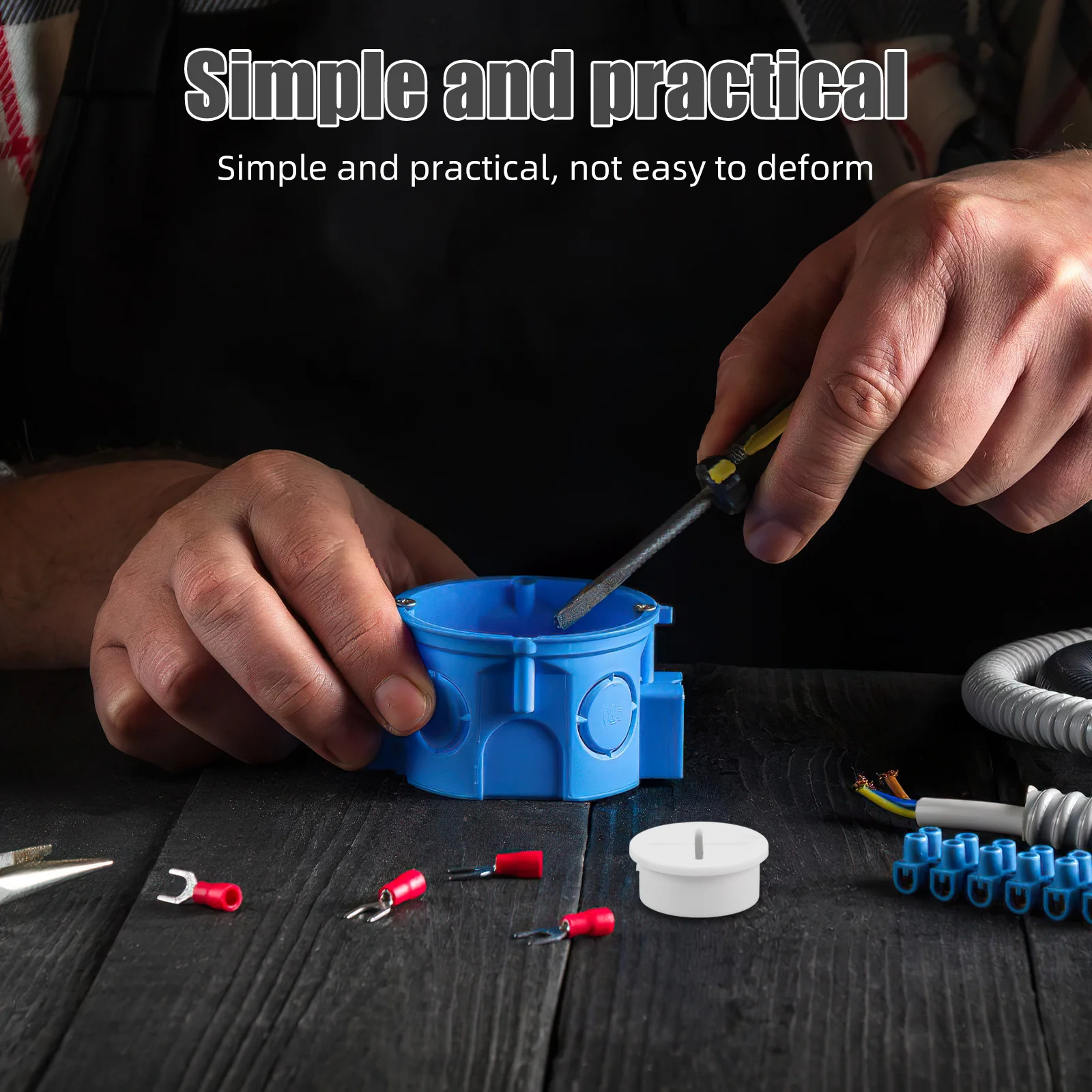 

15Pcs Thick Plastic Cable Hole Grommets Round Desk Cord Covers Wire Organizer Office Table Cable Management Wire Hole Cover