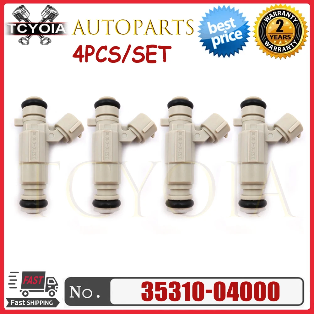 4pcs/lot New Car Fuel Injector Nozzle 35310-04000 Fit For Hyundai i10 2016 Kia Picanto Mk2 1.0L 3531004000 35310 04000