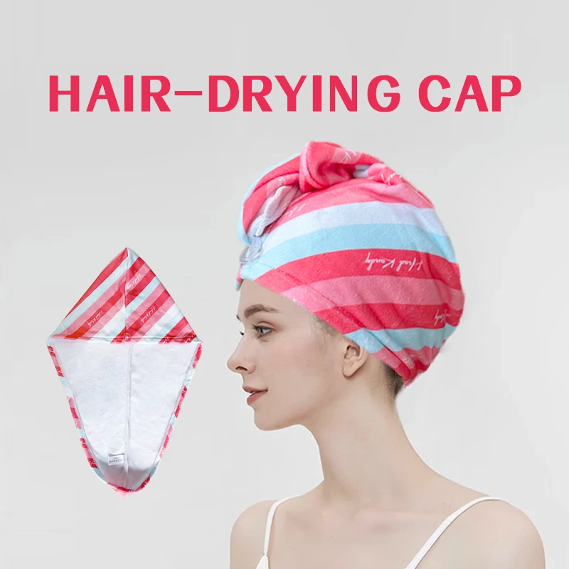 1PC Microfiber Hair Fast Drying Dryer Towel Bath Wrap Hat Quick Cap Turban Dry Quick Drying Lady Household Bath Tools