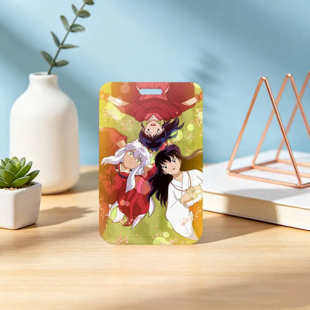Retro I-Inuyasha Ausweishalter mit Etui für Büro, Schule, Namenskarte und Ausweise – Detail 8