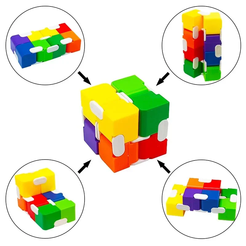 Farbe Puzzle Cube Langlebig Exquisite Dekompression Spielzeug Unendlichkeit Zauberwürfel für Erwachsene Kinder Zappeln Antistress Angst Schreibtisch Spielzeug
