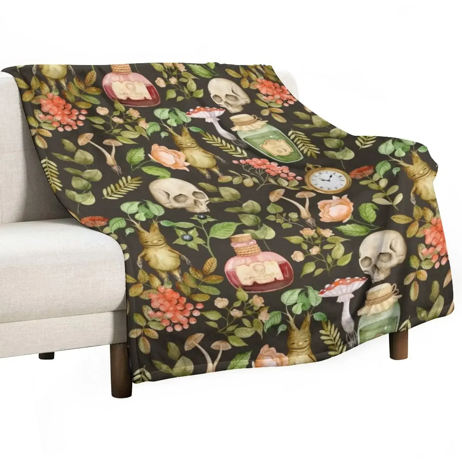 

Dark vintage Throw Blanket Softs for sofa Single valentine gift ideas Blankets