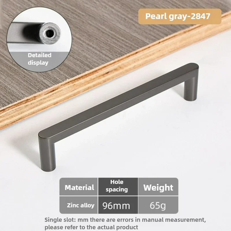 Moderne Minimalistische Zinklegierungsgriffe für Schränke, Kleiderschränke, Schubladen, Schuhschränke, Bücherregale, Schranktürgriffe – Detail 10