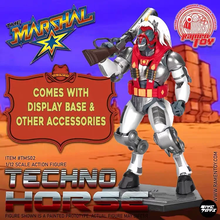 【In Stock】RAMEN TMS02 TOY Bresta Sheriff Techno Horse 1/12 Action Figure view 5