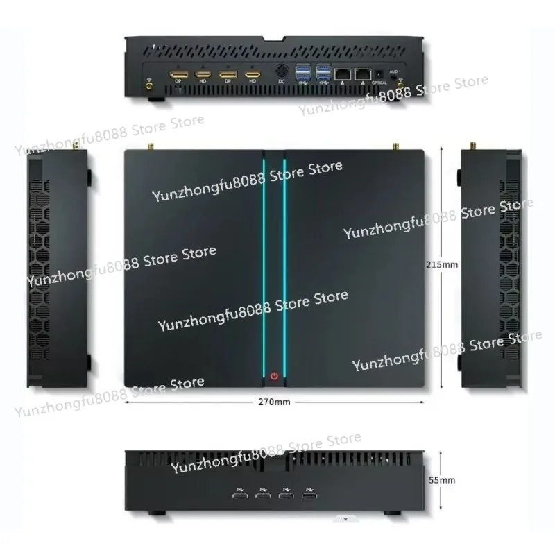 كمبيوتر ألعاب صغير I9 14900F 24 نواة Windows11 Pro جهاز كمبيوتر مكتبي مع وحدة معالجة الرسومات RTX4070 12GB GDDR6X DDR5 #3