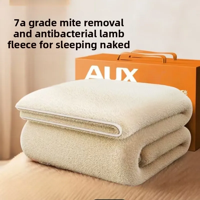 

Lamb Wool Graphene Electric Blanket Smart Timer Zone Temperature Control Single Double Safe Heated Blanket Auto Power-off