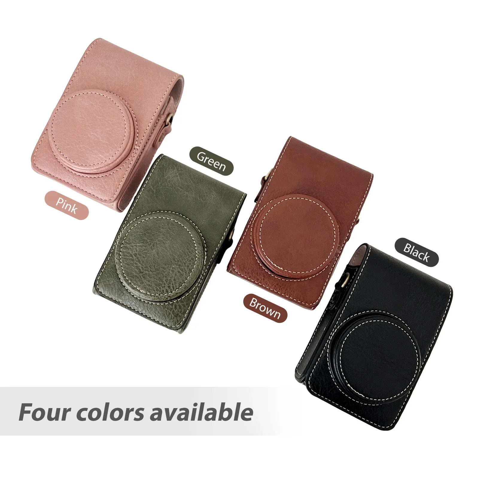 For RICOH GR3X Canon G7X2 Sony RX100/ZV1/CCD Camera Protective Case PU Leather Camera Storage Bag Removable Shoulder Strap