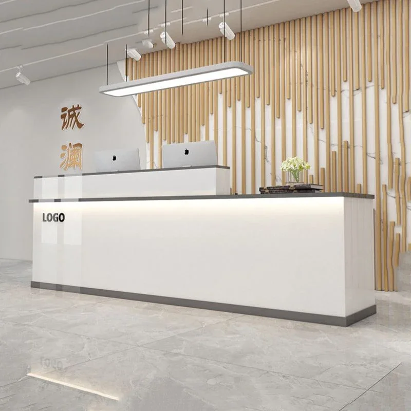 

Salon Beauty Reception Desks Decoration Checkout Counter Reception Desks Pulpit Stand for Church Counter Reception Aesthetic