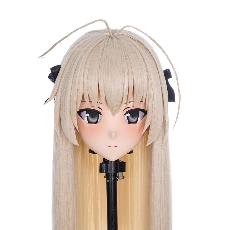 (MEO283) Customize Handmade Full Head Lockable Crossdress Male to Female Japanese Cartoon Anime Game Character Kigurumi Mask