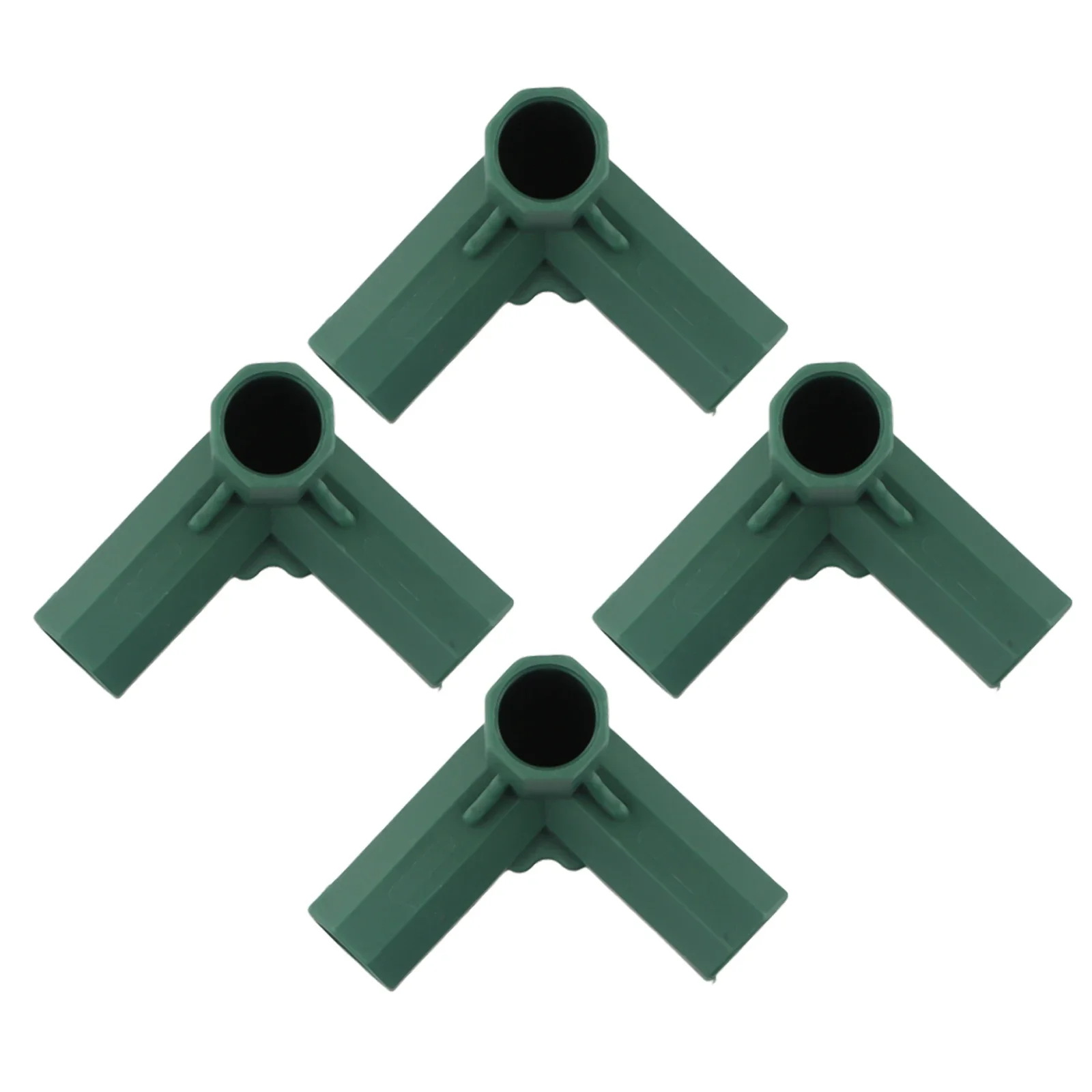 4pcs Connector Plastic Structure Connectors Green Outdoor Garden Greenhouse Pole Joints Adapter Garden Structure Pole Joints