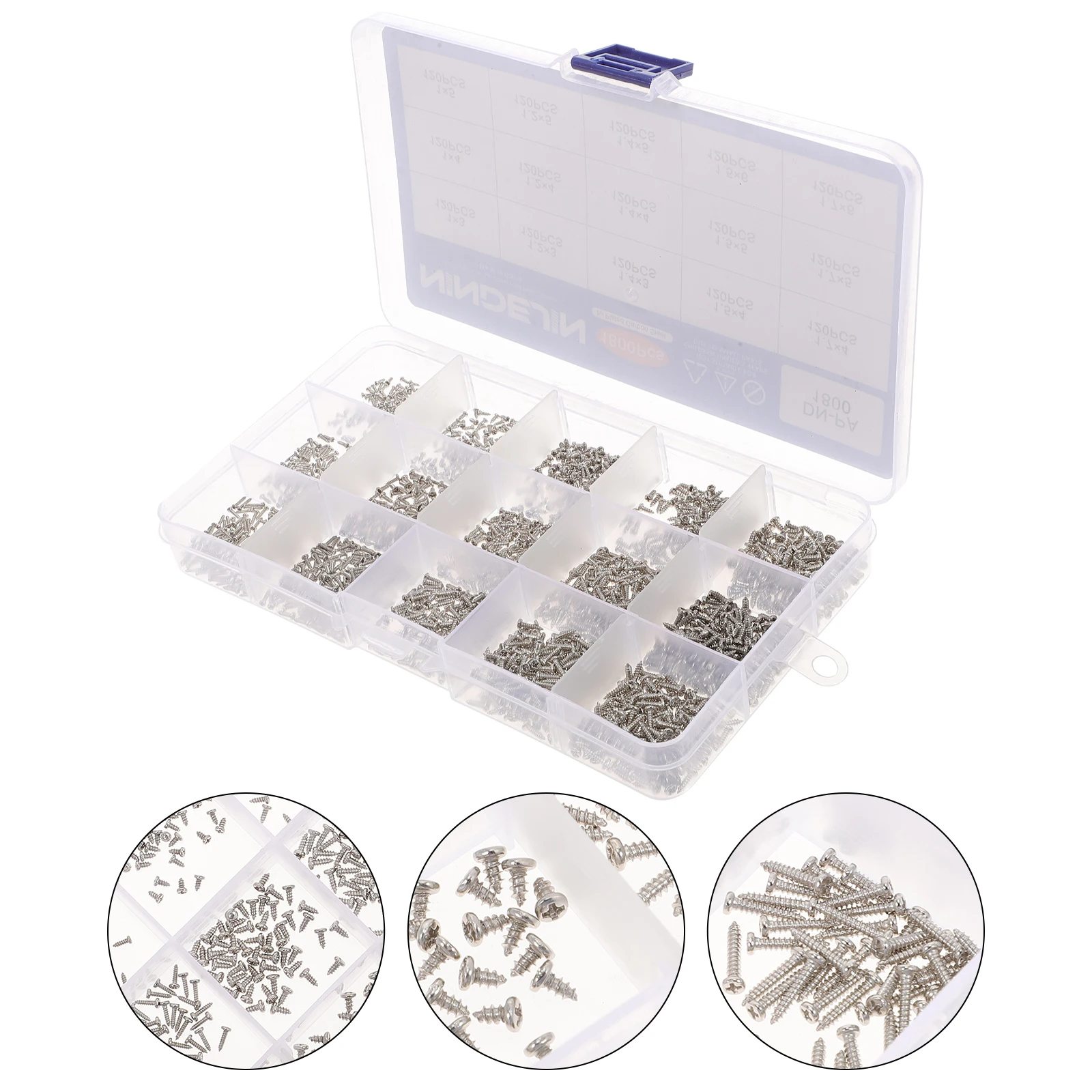 

Self Tapping Screws Set Stainless Steel Small Screws Assorted Wood Sheet Metal Nails Replacement Kit Practical Design Office