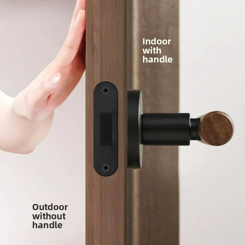 Invisible Door Lock, Storage Room, Indoor Door Lock, Single-sided Handle, Single Tongue Lock, Concealed Solid Wood Door Lock