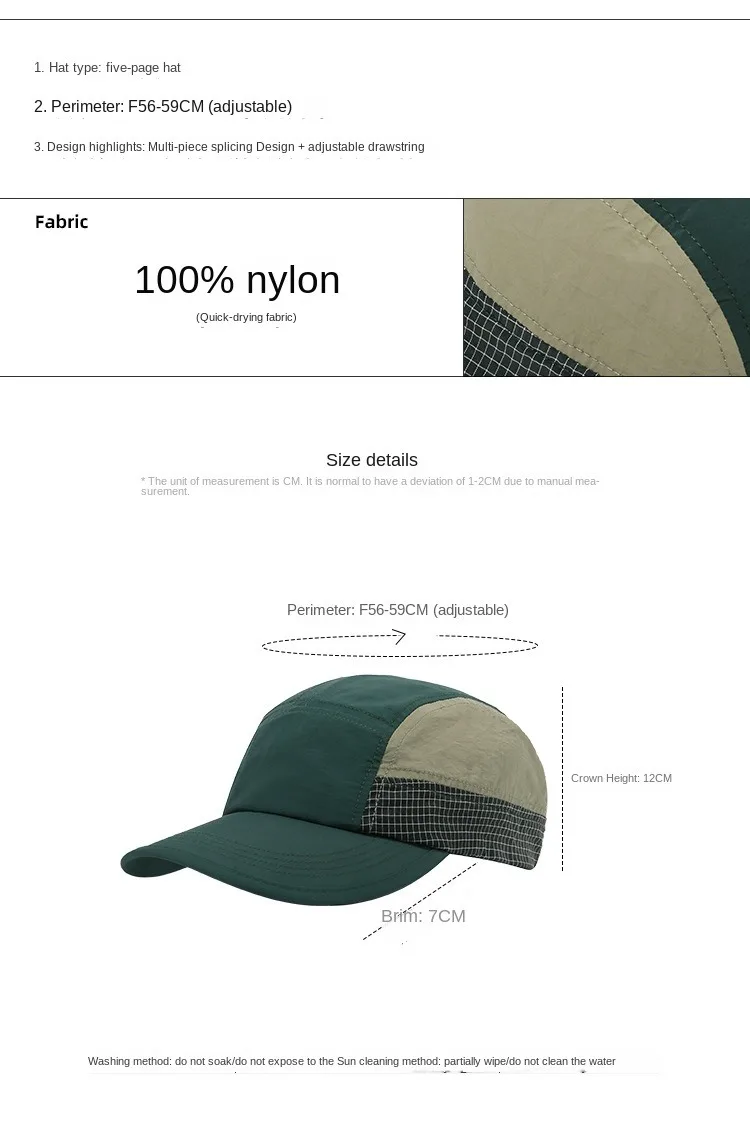 Baseball Cap Adjustable Sun Caps Drawstring elastic Quick-Dry Breathable Fishing Hat Men Women Outdoor Gorras Tooling Sport Hats