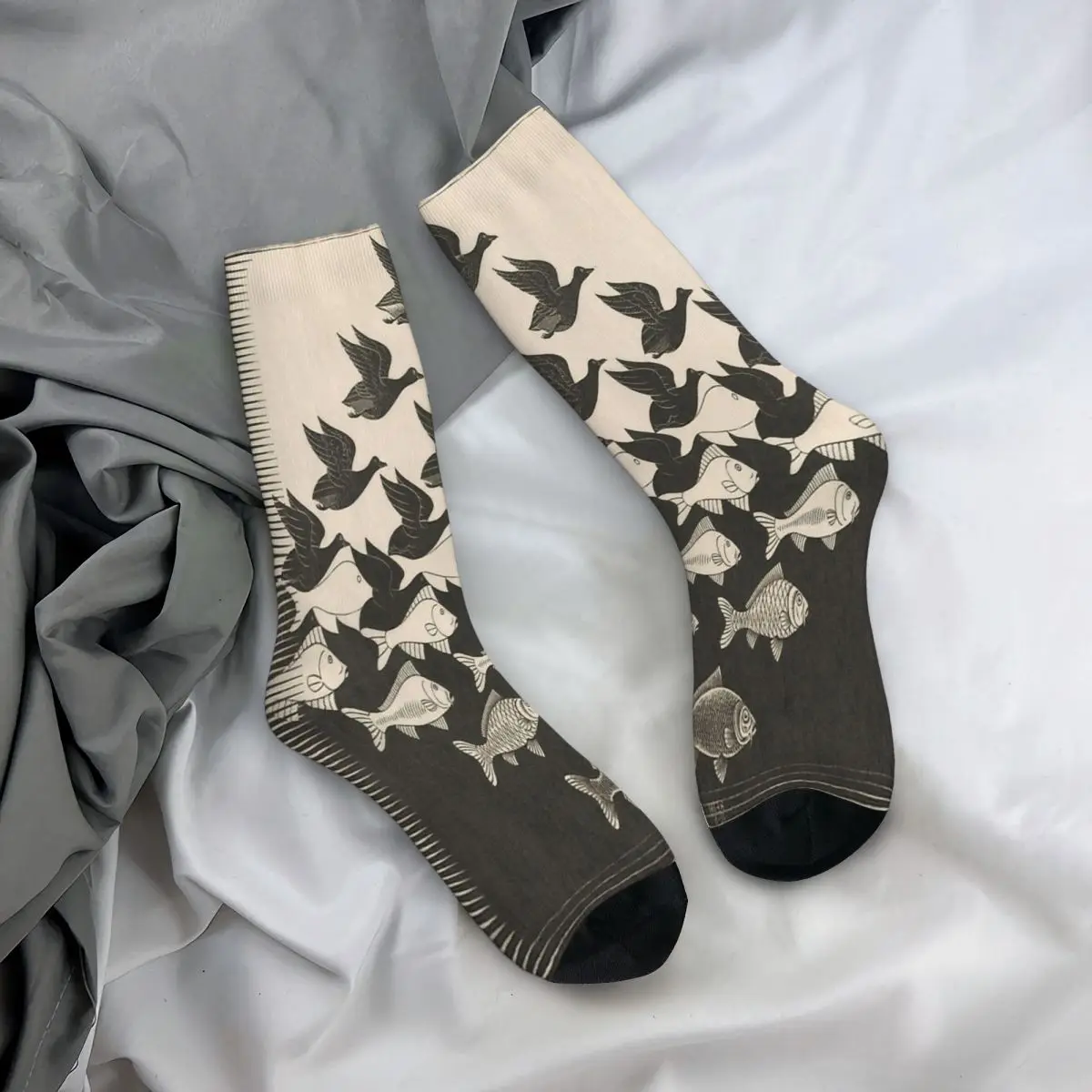 Escher Himmel Und Wasser Socken Männlichen Herren Frauen Sommer Strümpfe Polyester