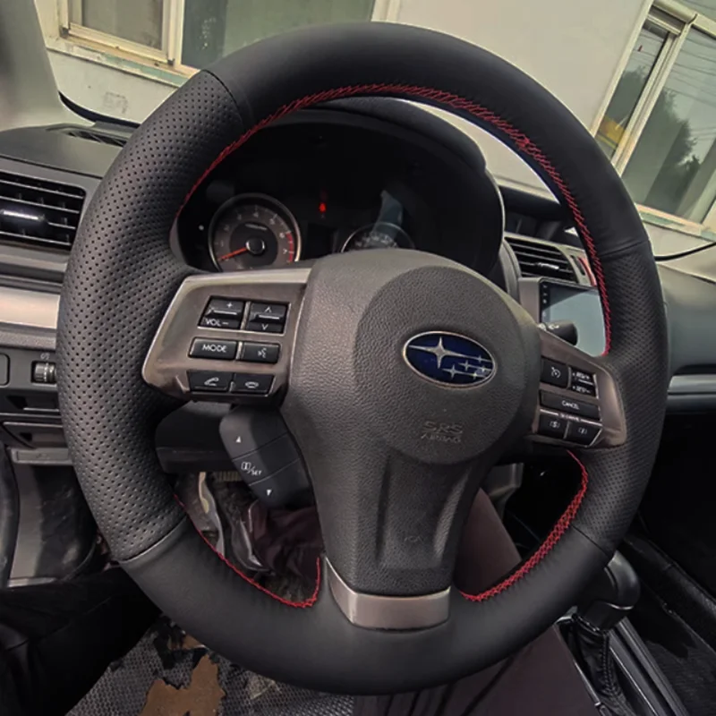 Auto lenkrad abdeckung für Subaru Förster Legacy Outback 2007-2012 xv Impreza maßge schneiderte DIY Original Lenkrad Geflecht