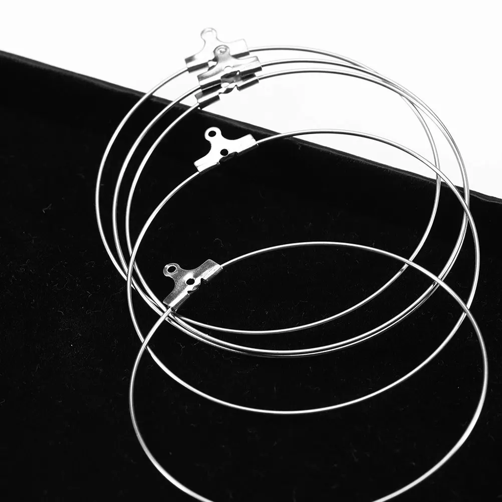 

20 Pcs Stainless Steel Hanging Ring Earrings Accessories Jewelry Fashion DIY Eardrop Dangler Circle Pendant