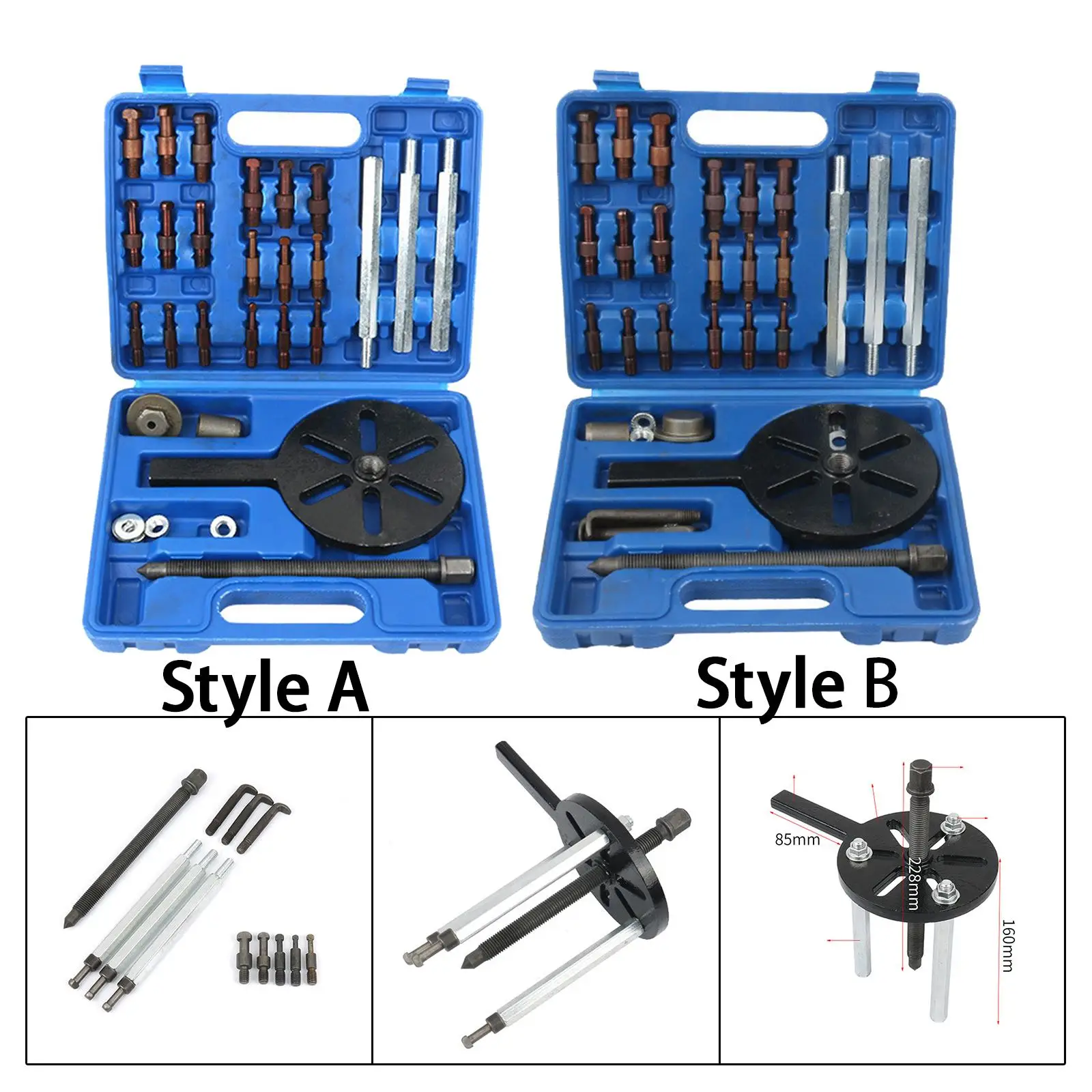 Inner Hole Puller Removal Tool Wheel Bearing Removal Tools with Portable Carry Case Sturdy Bearing Separator and Puller Set