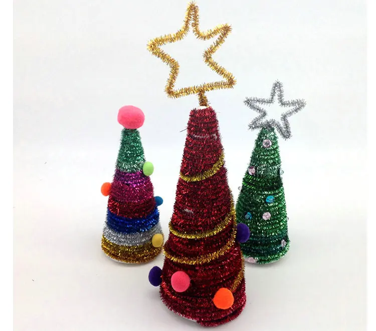 500 CÁI/LOT.5 Chenille màu tinsel gậy, Ống cleaners, Long Lanh gậy, Thủ Công gậy. giáo dục Sớm đồ chơi. hàng thủ công mẫu giáo.