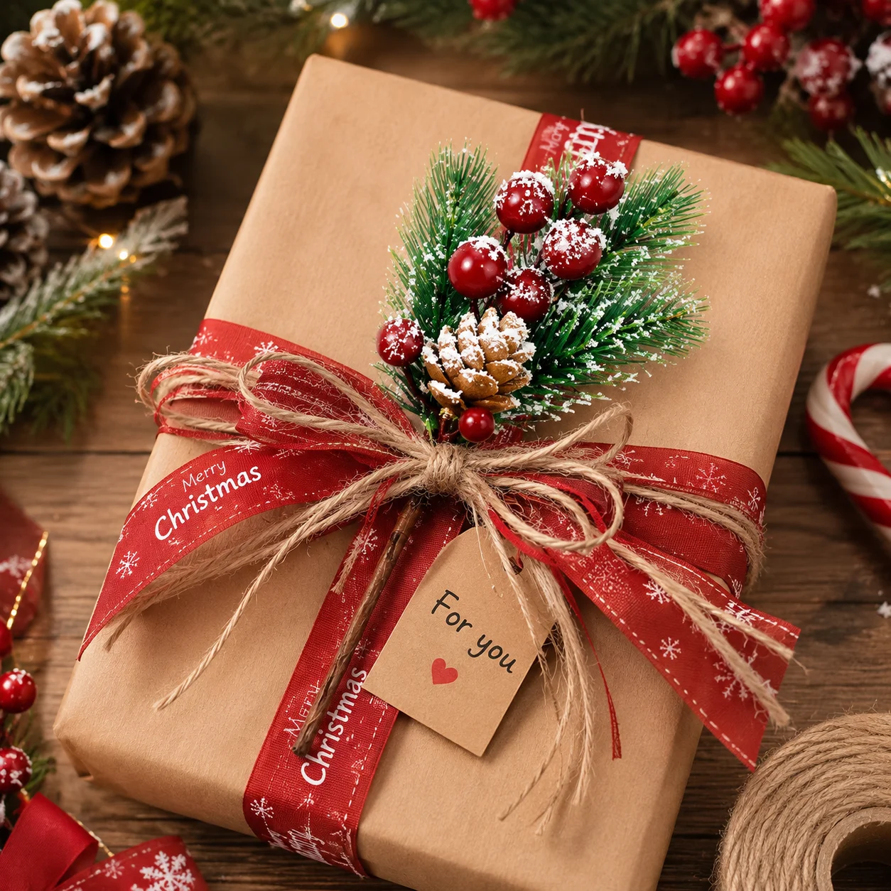5/10 Stück Künstliche Tannenzapfen Weihnachtszweige Kunstpflanzen für Wohnzimmer, Party, Blumenkränze, Geschenke, DIY Weihnachtsdekoration – Detail 3