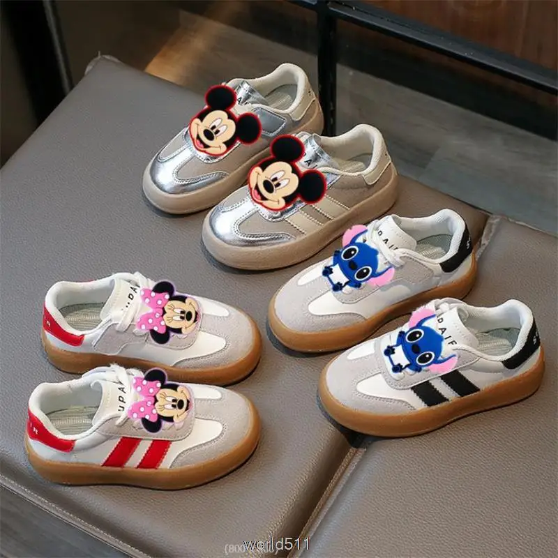 Disney Mickey Children\'s Sneakers New Fashion Casual Kids Girls Shoes Breathable Comfortable Tennis Outdoor Sport Shoes For Boys