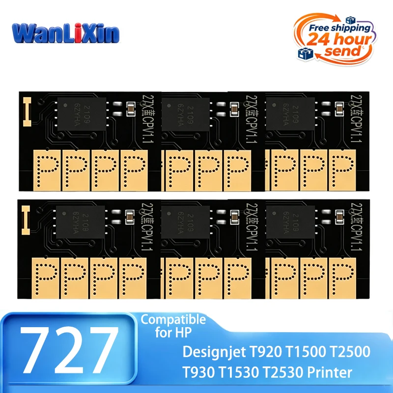 1 PCS 300ML For HP727 chip Compatible for HP 727 XL ink cartridge For HP DesignJet T920 T1500 T2500 T930 T1530 T2530 Printer