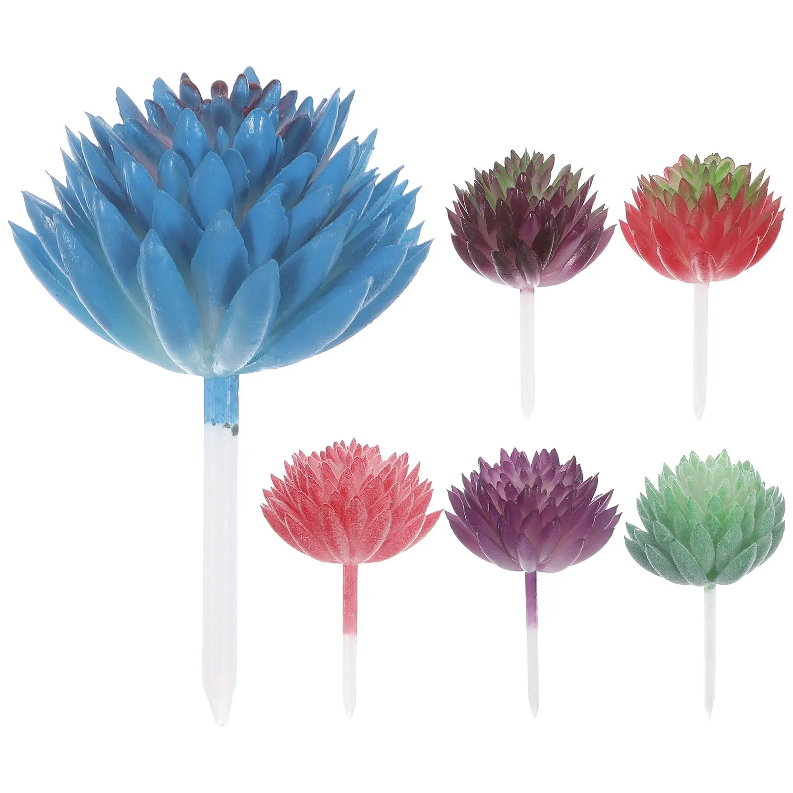 

6Pcs Realistic Artificial Succulent Plants Plastic Unpotted for Home Office Balcony Decor DIY Gift Plastic Succulent Plants