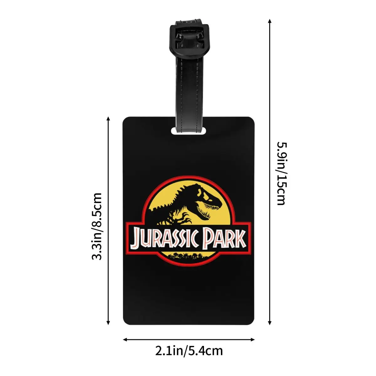 Jurassic Park Tag Bagagem com Impressão Dinossauro, Capa de Privacidade, Nome ID Card, Custom Bagagem Tags